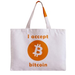 I Accept Bitcoin Zipper Mini Tote Bag