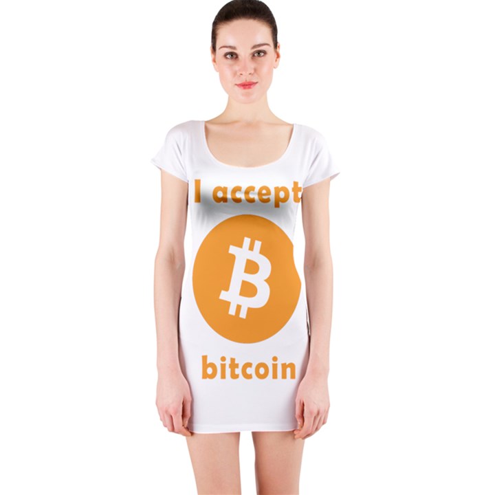 I accept bitcoin Short Sleeve Bodycon Dress