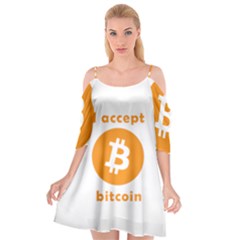 I Accept Bitcoin Cutout Spaghetti Strap Chiffon Dress by Valentinaart