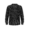 Black Abstract Structure Pattern Kids  Sweatshirt View2