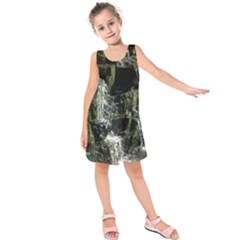 Water Waterfall Nature Splash Flow Kids  Sleeveless Dress