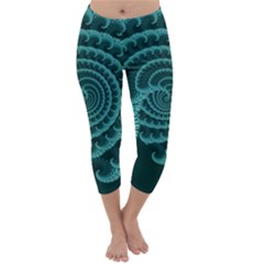 Fractals Form Pattern Abstract Capri Winter Leggings 