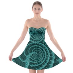 Fractals Form Pattern Abstract Strapless Bra Top Dress