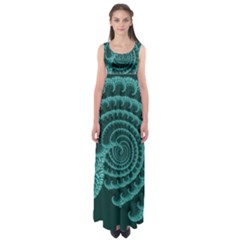 Fractals Form Pattern Abstract Empire Waist Maxi Dress