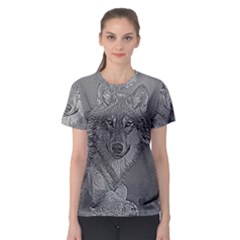 Wolf Forest Animals Women s Sport Mesh Tee