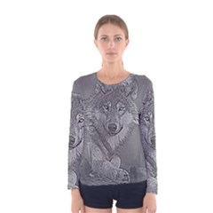 Wolf Forest Animals Women s Long Sleeve Tee