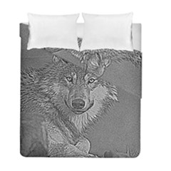 Wolf Forest Animals Duvet Cover Double Side (Full/ Double Size)