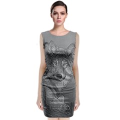 Wolf Forest Animals Classic Sleeveless Midi Dress