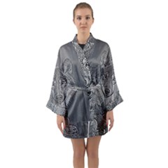 Wolf Forest Animals Long Sleeve Kimono Robe