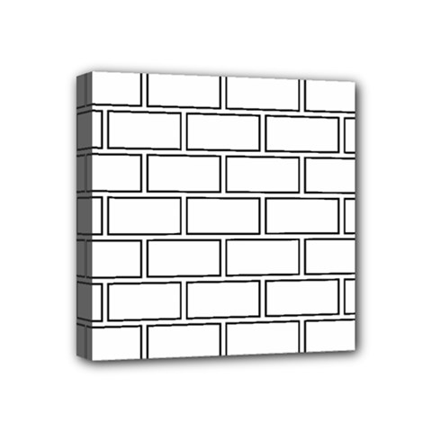 Wall Pattern Rectangle Brick Mini Canvas 4  X 4  by BangZart