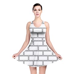 Wall Pattern Rectangle Brick Reversible Skater Dress