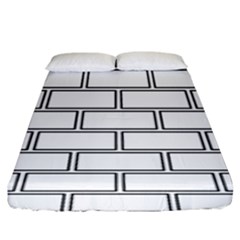 Wall Pattern Rectangle Brick Fitted Sheet (king Size)