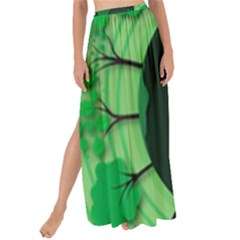 Earth Forest Forestry Lush Green Maxi Chiffon Tie-up Sarong by BangZart