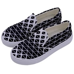 Triangle Pattern Background Kids  Canvas Slip Ons by BangZart