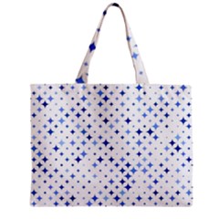 Star Curved Background Blue Zipper Mini Tote Bag by BangZart