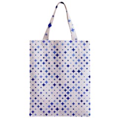 Star Curved Background Blue Zipper Classic Tote Bag