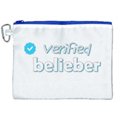 Verified Belieber Canvas Cosmetic Bag (xxl) by Valentinaart