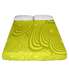 Yellow Oval Ellipse Egg Elliptical Fitted Sheet (queen Size)