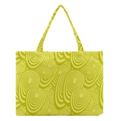 Yellow Oval Ellipse Egg Elliptical Medium Tote Bag