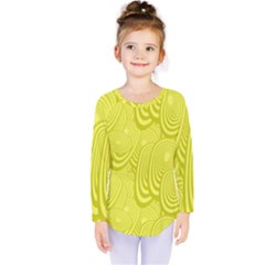 Yellow Oval Ellipse Egg Elliptical Kids  Long Sleeve Tee