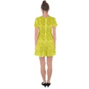 Yellow Oval Ellipse Egg Elliptical Drop Hem Mini Chiffon Dress View2