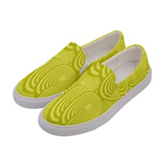 Yellow Oval Ellipse Egg Elliptical Women s Canvas Slip Ons by BangZart