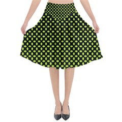 Pattern Halftone Background Dot Flared Midi Skirt by BangZart