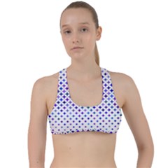 Star Curved Background Geometric Criss Cross Racerback Sports Bra by BangZart