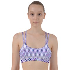 Star Curved Background Geometric Line Them Up Sports Bra by BangZart