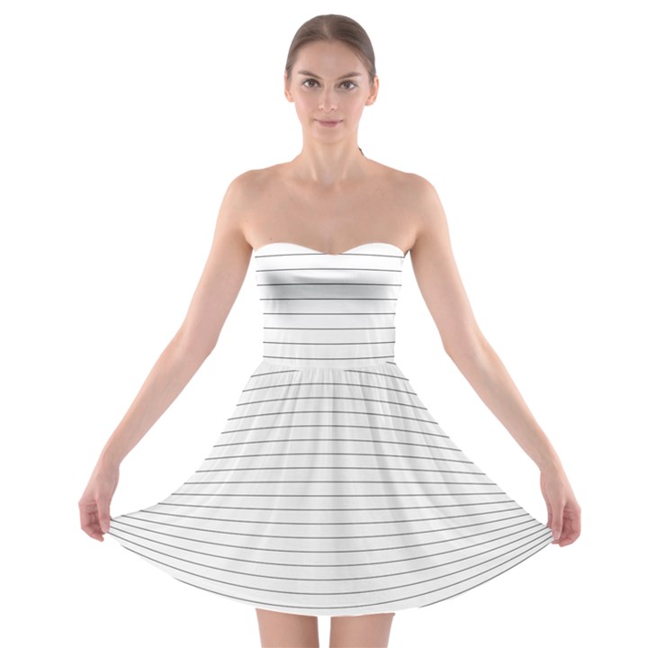 Pattern Background Monochrome Strapless Bra Top Dress