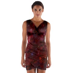 Abstract Fantasy Color Colorful Wrap Front Bodycon Dress