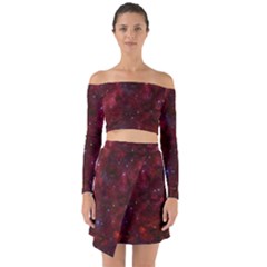 Abstract Fantasy Color Colorful Off Shoulder Top With Skirt Set by BangZart