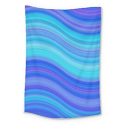 Blue Background Water Design Wave Large Tapestry