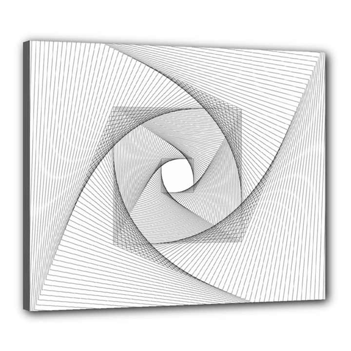 Rotation Rotated Spiral Swirl Canvas 24  x 20 