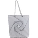 Rotation Rotated Spiral Swirl Full Print Rope Handle Tote (Large) View2