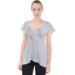 Background Pattern Stripe Lace Front Dolly Top by BangZart