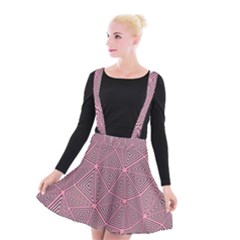 Triangle Background Abstract Suspender Skater Skirt