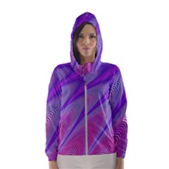 Purple Star Sun Sunshine Fractal Hooded Wind Breaker (women) by BangZart