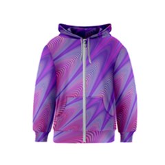 Purple Star Sun Sunshine Fractal Kids  Zipper Hoodie