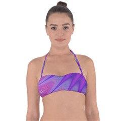 Purple Star Sun Sunshine Fractal Halter Bandeau Bikini Top by BangZart