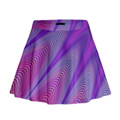 Purple Star Sun Sunshine Fractal Mini Flare Skirt