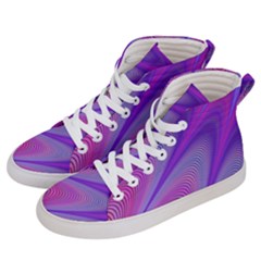 Purple Star Sun Sunshine Fractal Men s Hi-top Skate Sneakers by BangZart