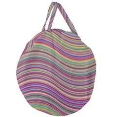 Wave Abstract Happy Background Giant Round Zipper Tote