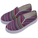 Wave Abstract Happy Background Kids  Canvas Slip Ons View2