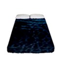 Blue Black Shiny Fabric Pattern Fitted Sheet (Full/ Double Size) View1