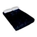 Blue Black Shiny Fabric Pattern Fitted Sheet (Full/ Double Size) View2