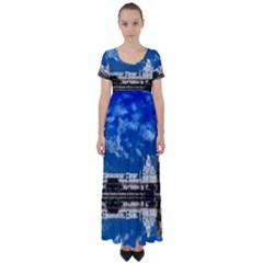 India Punjab Amritsar Sikh High Waist Short Sleeve Maxi Dress by BangZart