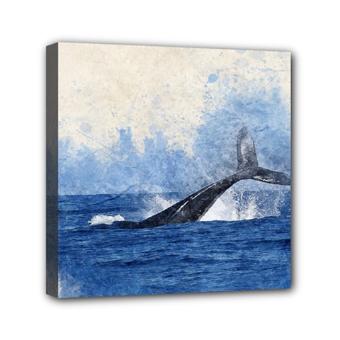 Whale Watercolor Sea Canvas Travel Bag by BangZart