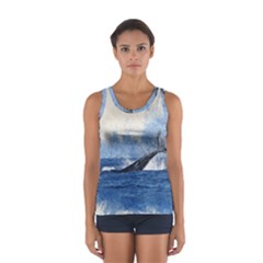 Whale Watercolor Sea Sport Tank Top 