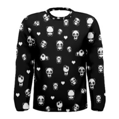 Panda Pattern Men s Long Sleeve Tee by Valentinaart